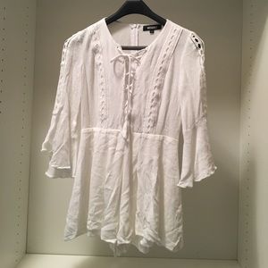White Missguided Romper