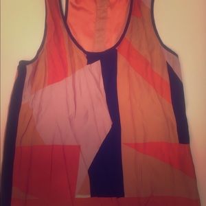 Parker colorblock silk blouse size small