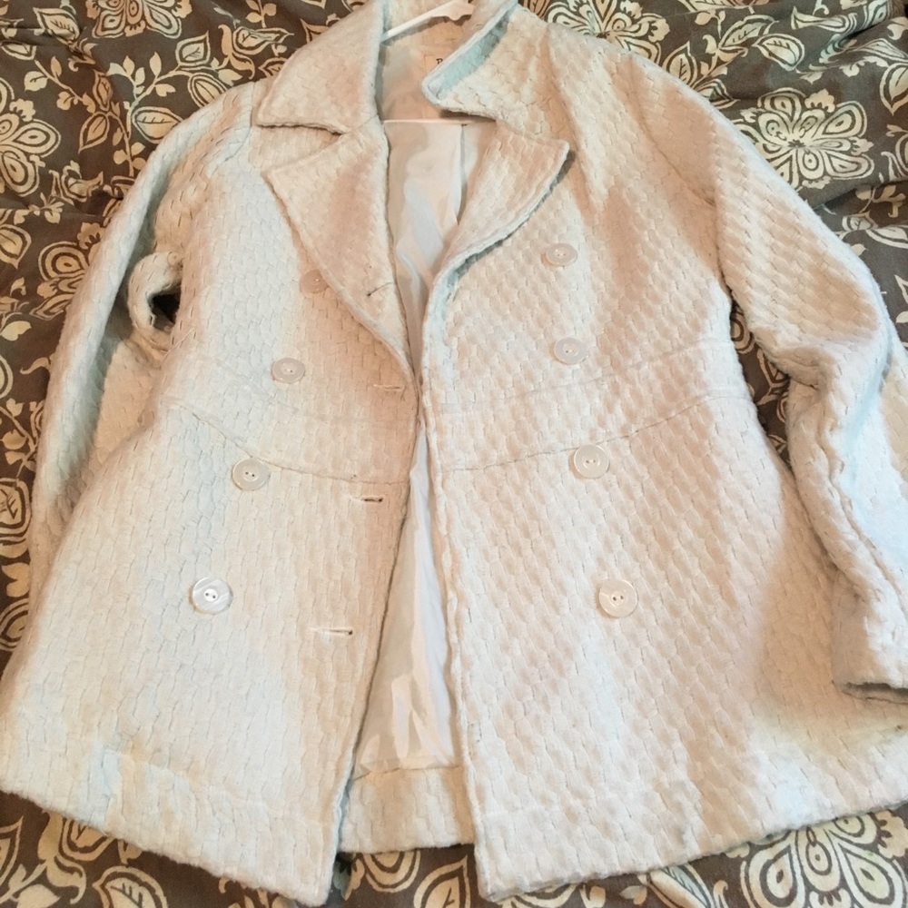 Cream woven coat