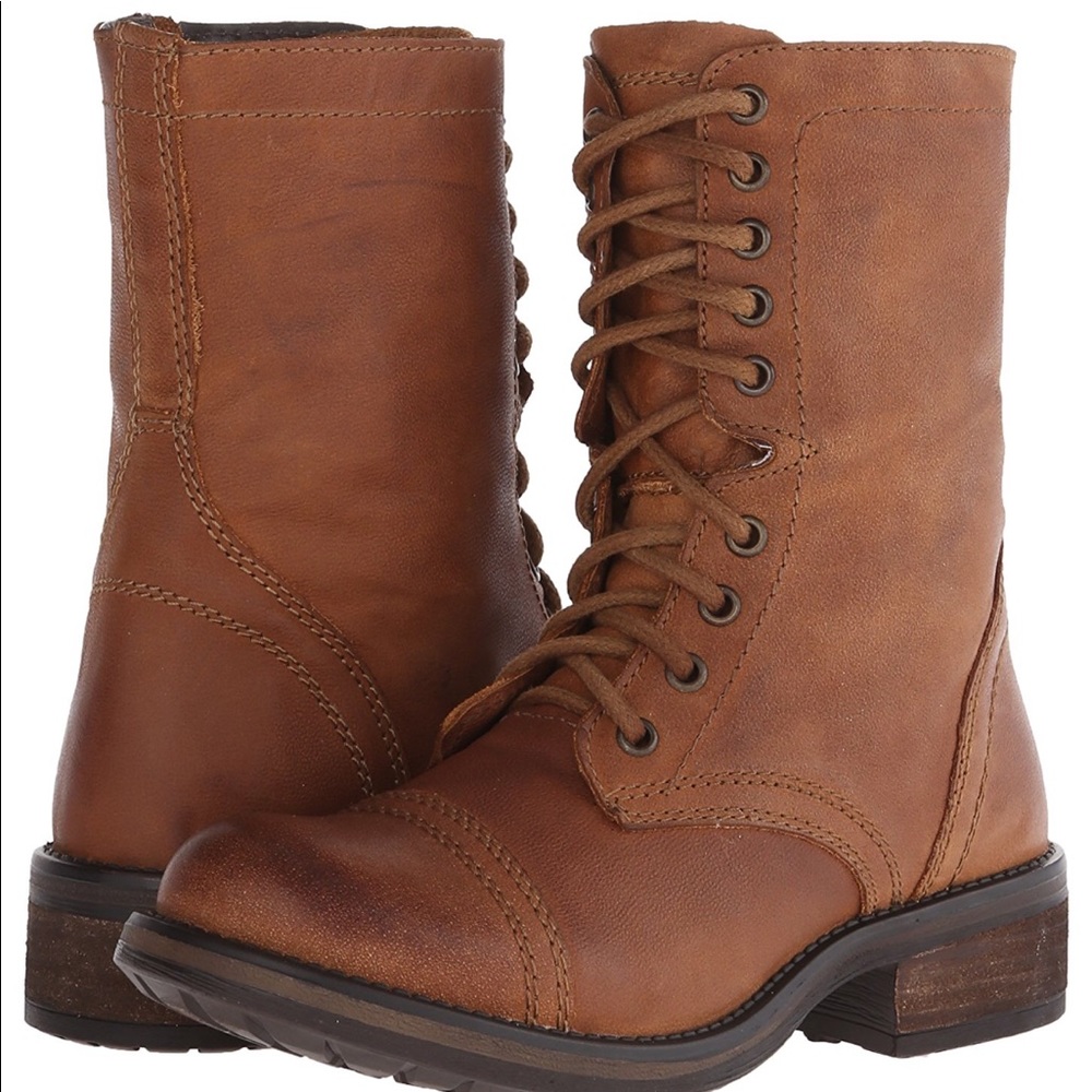 Steve Madden Women's Troopa 2.0 Combat Boot-cognac