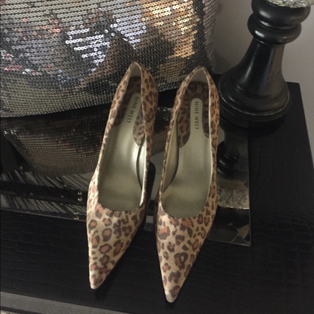 Nine West cheetah print heels