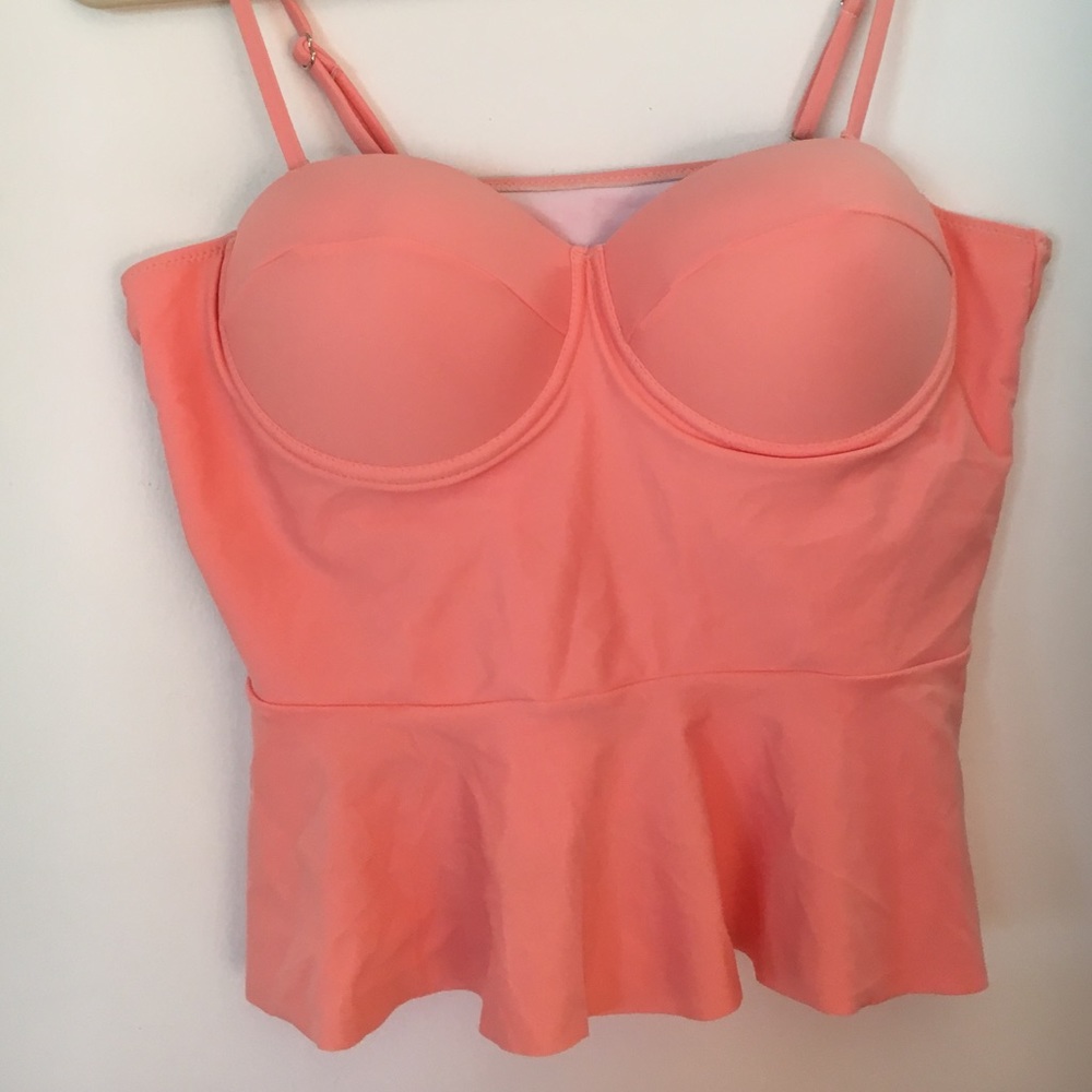She's in Love corral bathing suit top.