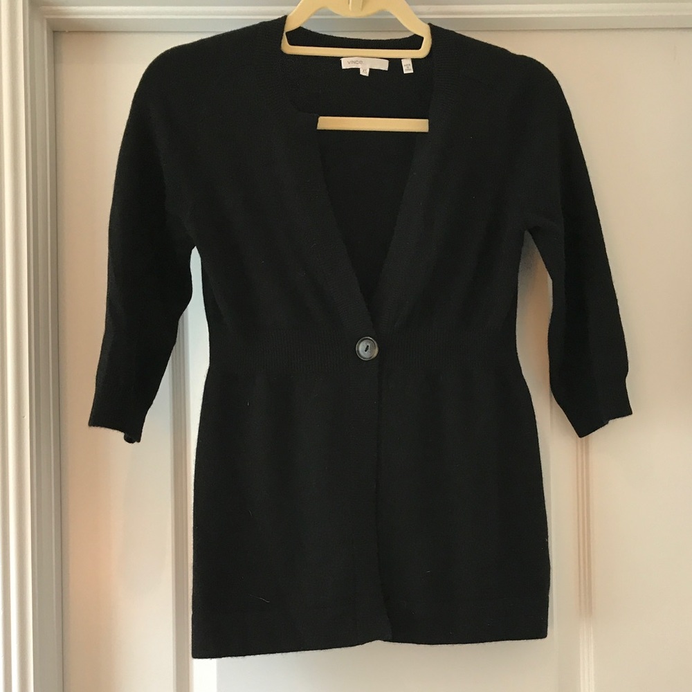 Vince 100% Cashmere black cardigan