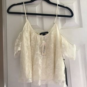 Cream lace top
