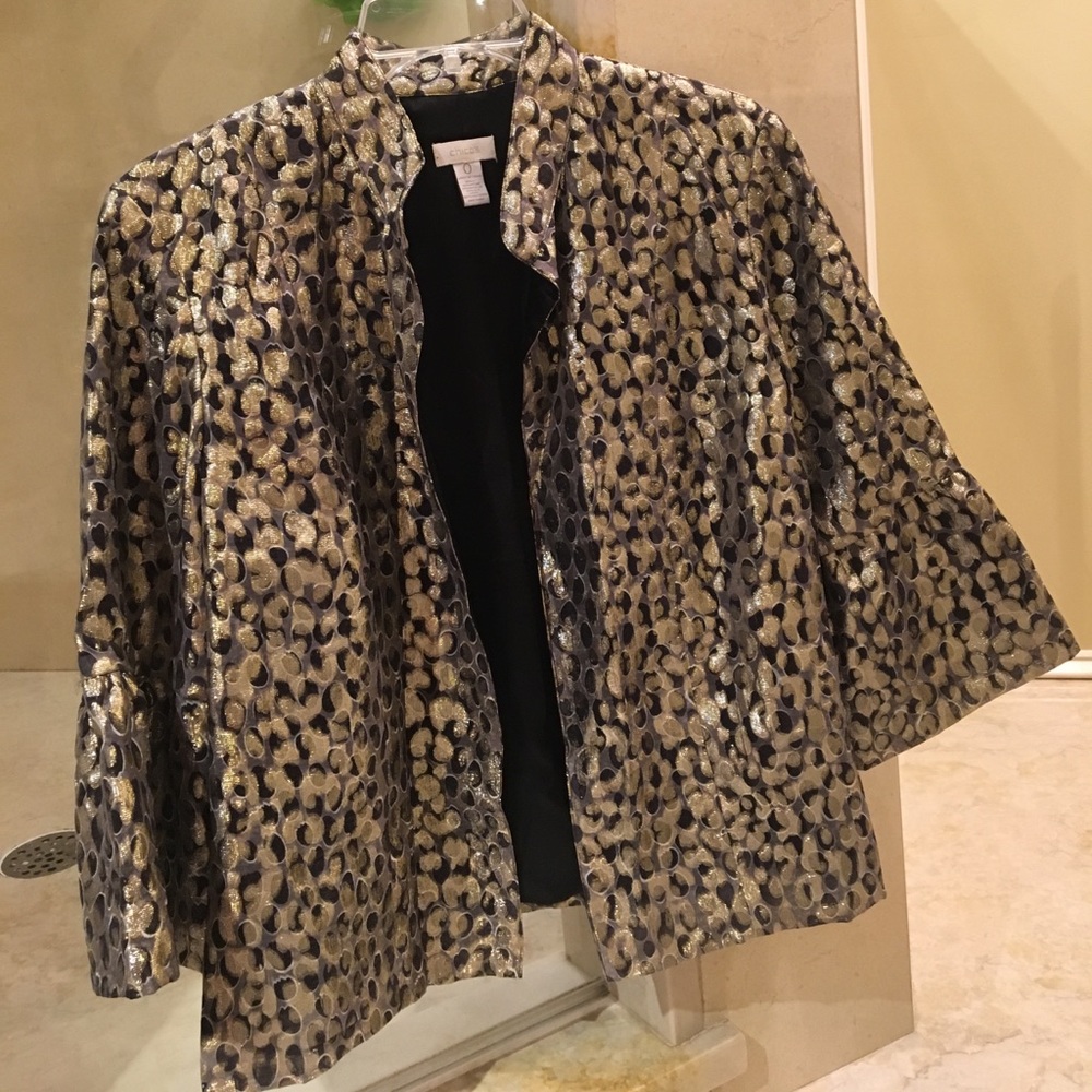 Chicos 3/4 sleeve swing jacket