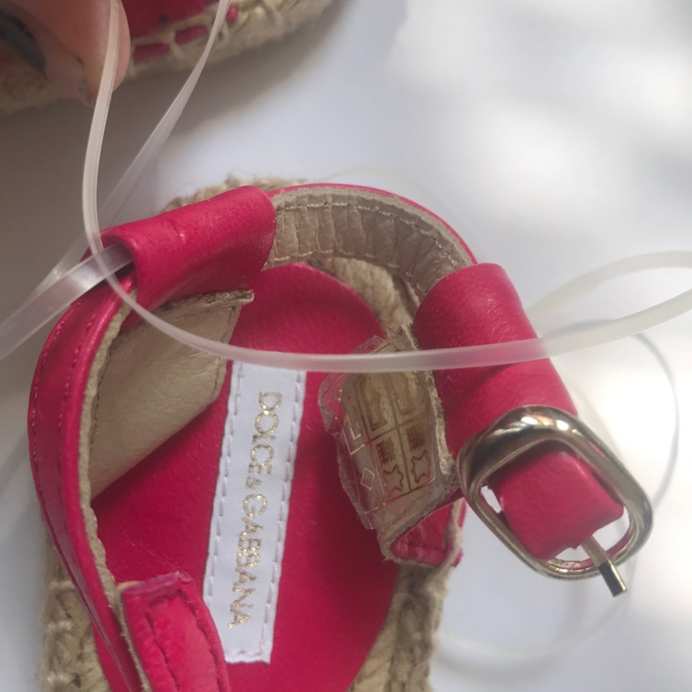 Dolce and gabbana girls sandals 13 pink lace - Picture 3 of 7