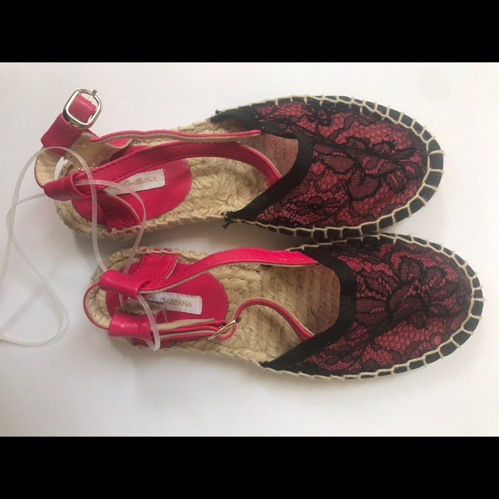 Dolce and gabbana girls sandals 13 pink lace - Picture 5 of 7
