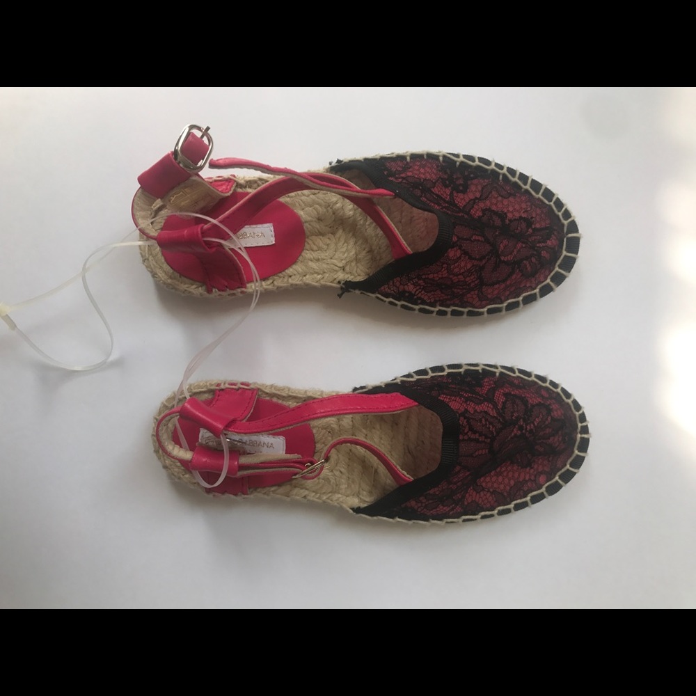 Dolce and gabbana girls sandals 13 pink lace - Picture 6 of 7