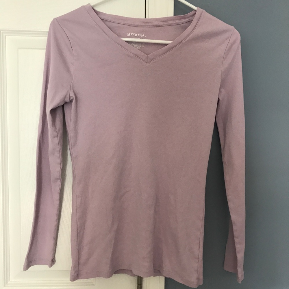 Plain purple long sleeve shirt