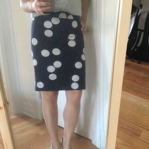 Size 0 polka dot pencil skirt