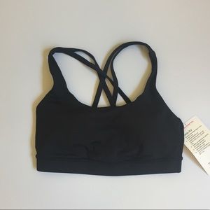 NWT lululemon energy bra black 6