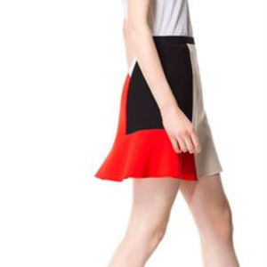 ZARA Woman Colorblock Trumpet Skirt size Small