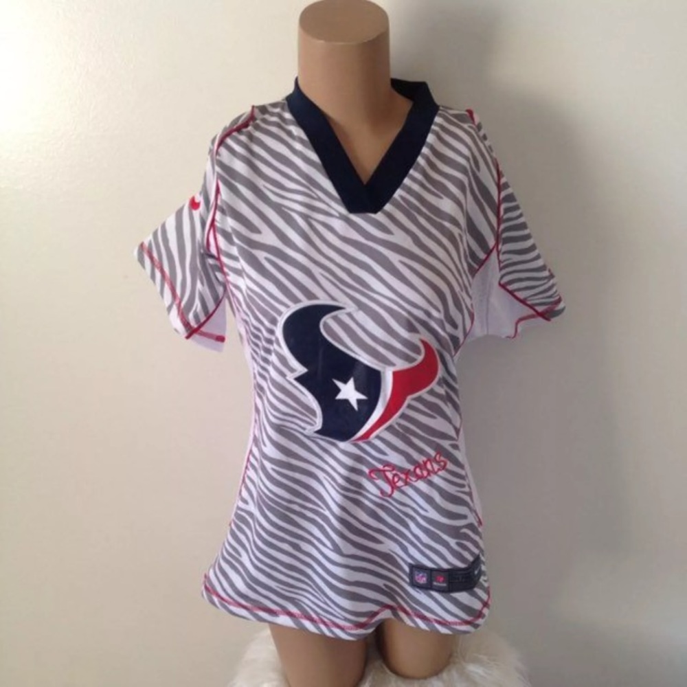NWOT Zebra Watt Texans Jersey