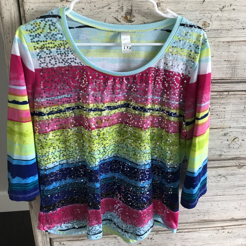 🌺large sequin shirt🌸