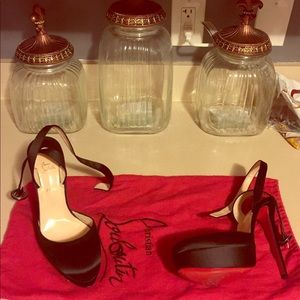Authentic Christian Louboutin Black Heel 40 1/2