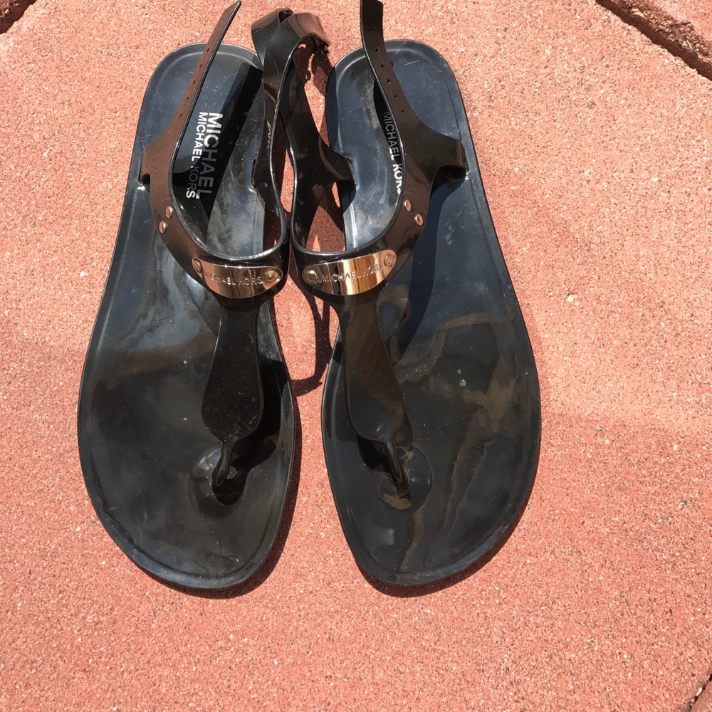Michael Kors Black rubber sandals