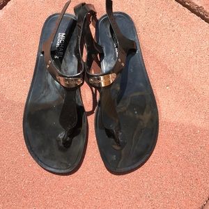 Michael Kors Black rubber sandals
