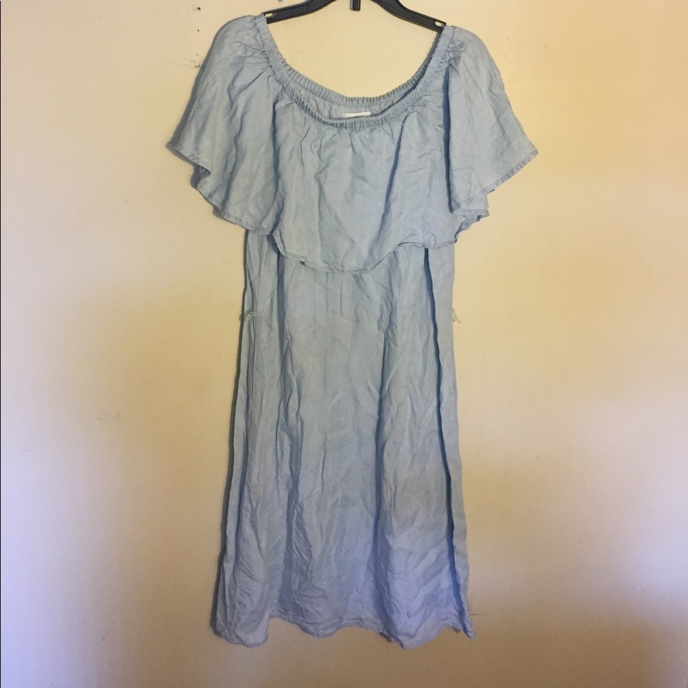 Off the shoulder Light Denim Dress