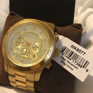 Michael Kors Oversized Runway Gold-Tone Watch