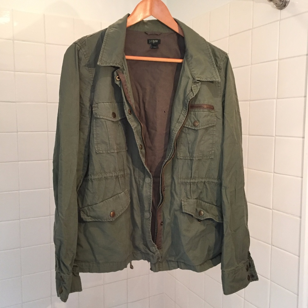 J. Crew Military Jacket Army Green