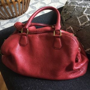 JCrew Red Leather Bag