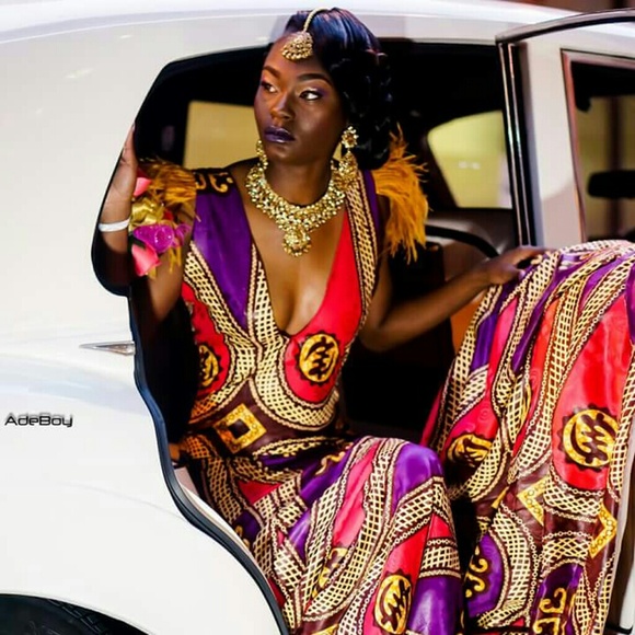 Ankara African Print Prom/Wedding dress - Picture 4 of 4