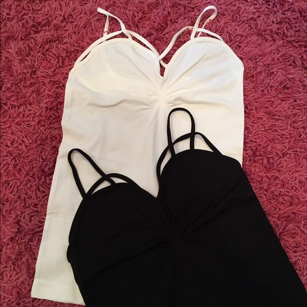 Black and white cross tanks