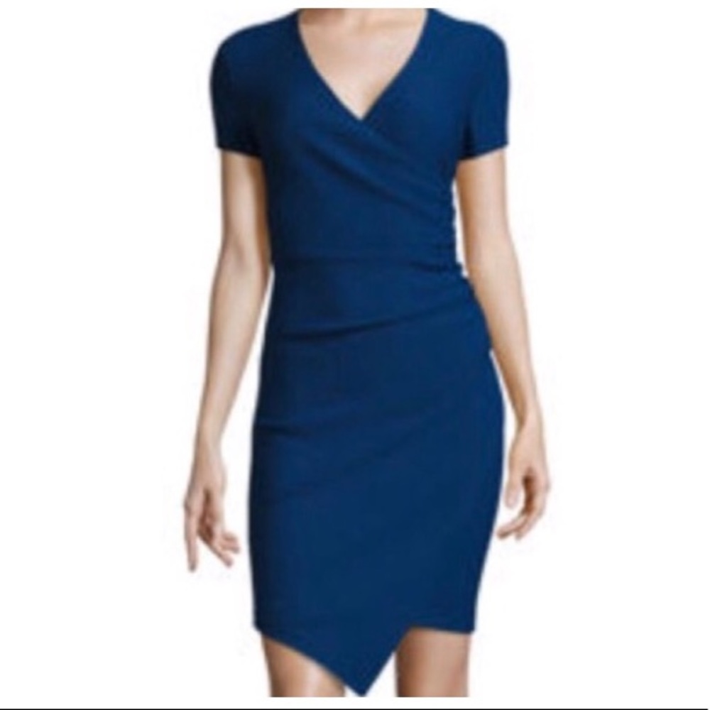 Bisou Bisou Black Faux Wrap Dress