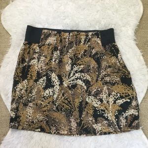 Gap Leaf Print Mini Skirt