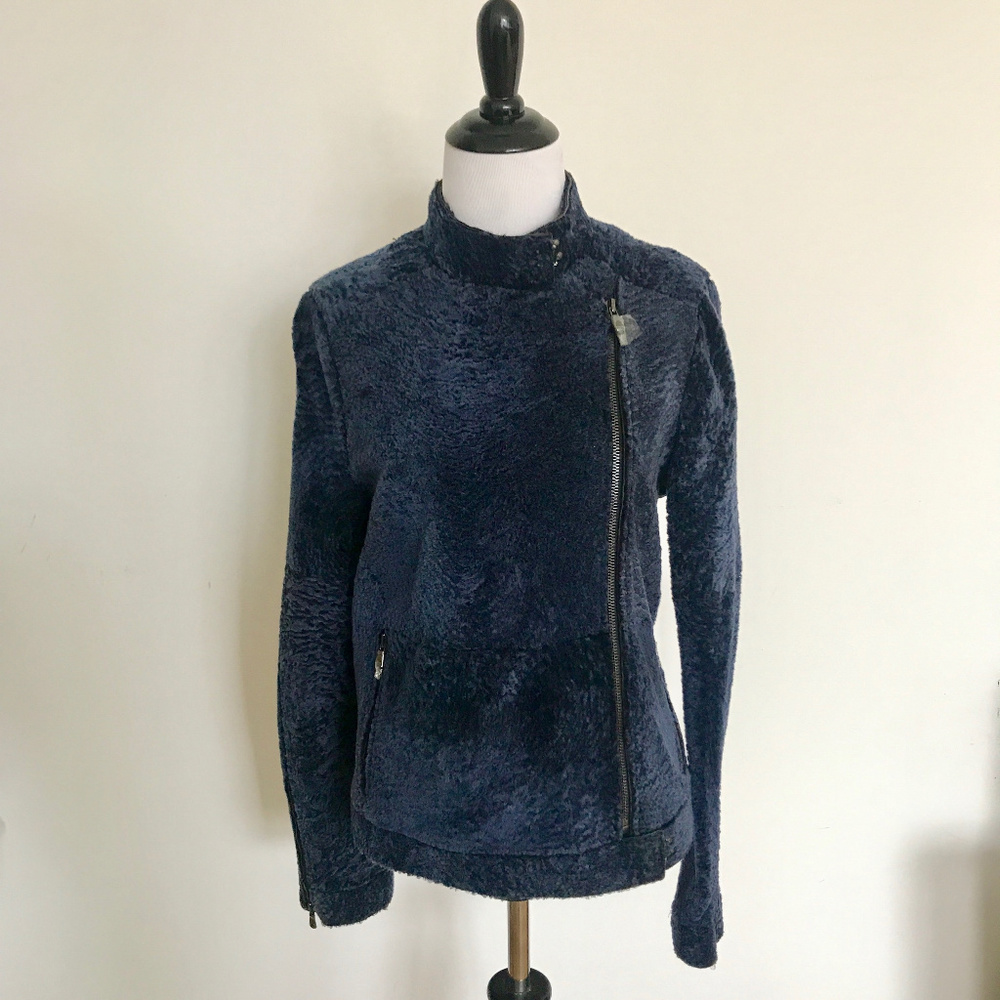 Dark navy Shearling Jacket