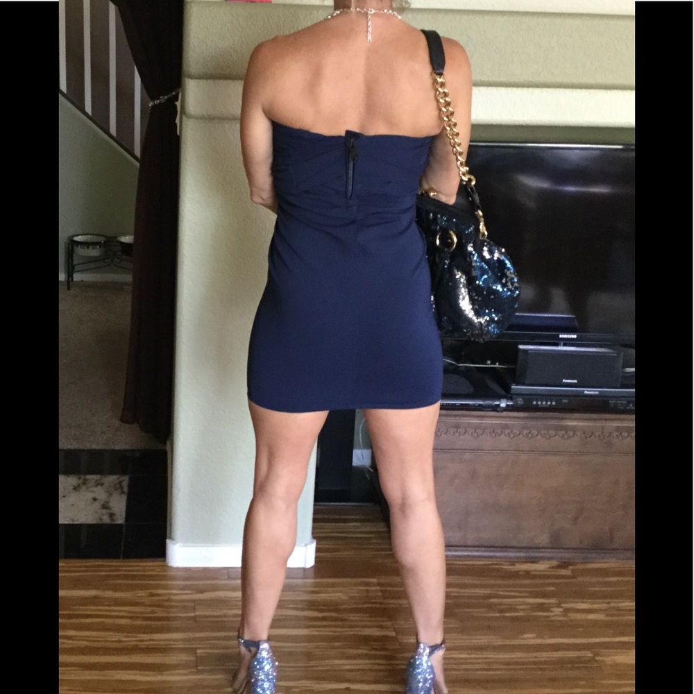 Burberry Blue strapless dress - Picture 4 of 8