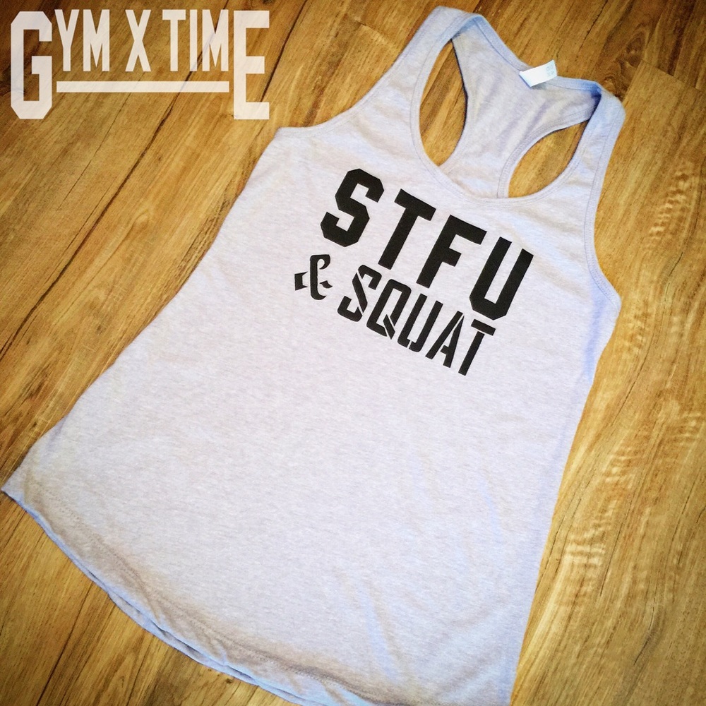 ♠️NEW♠️ "STFU & SQUAT" Tank by "GYMXTIME" - Picture 2 of 4