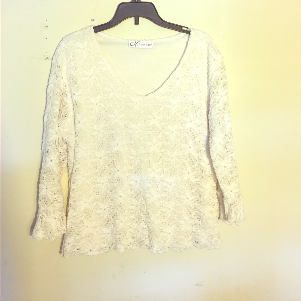 Cream/Ivory colored Lace top