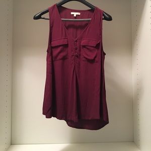 Maroon Under Skies Blouse/Tank