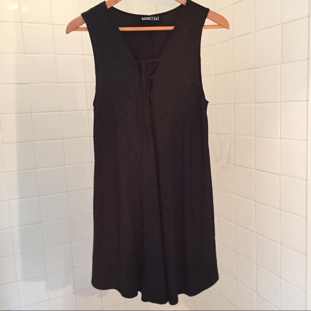 Urban Outfitters Ribbed Lace Up Dress
