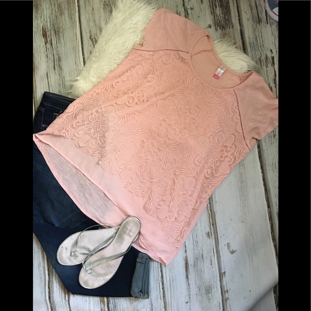 Lace pink shirt✨