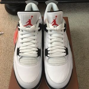 Air Jordan 4 white and cement