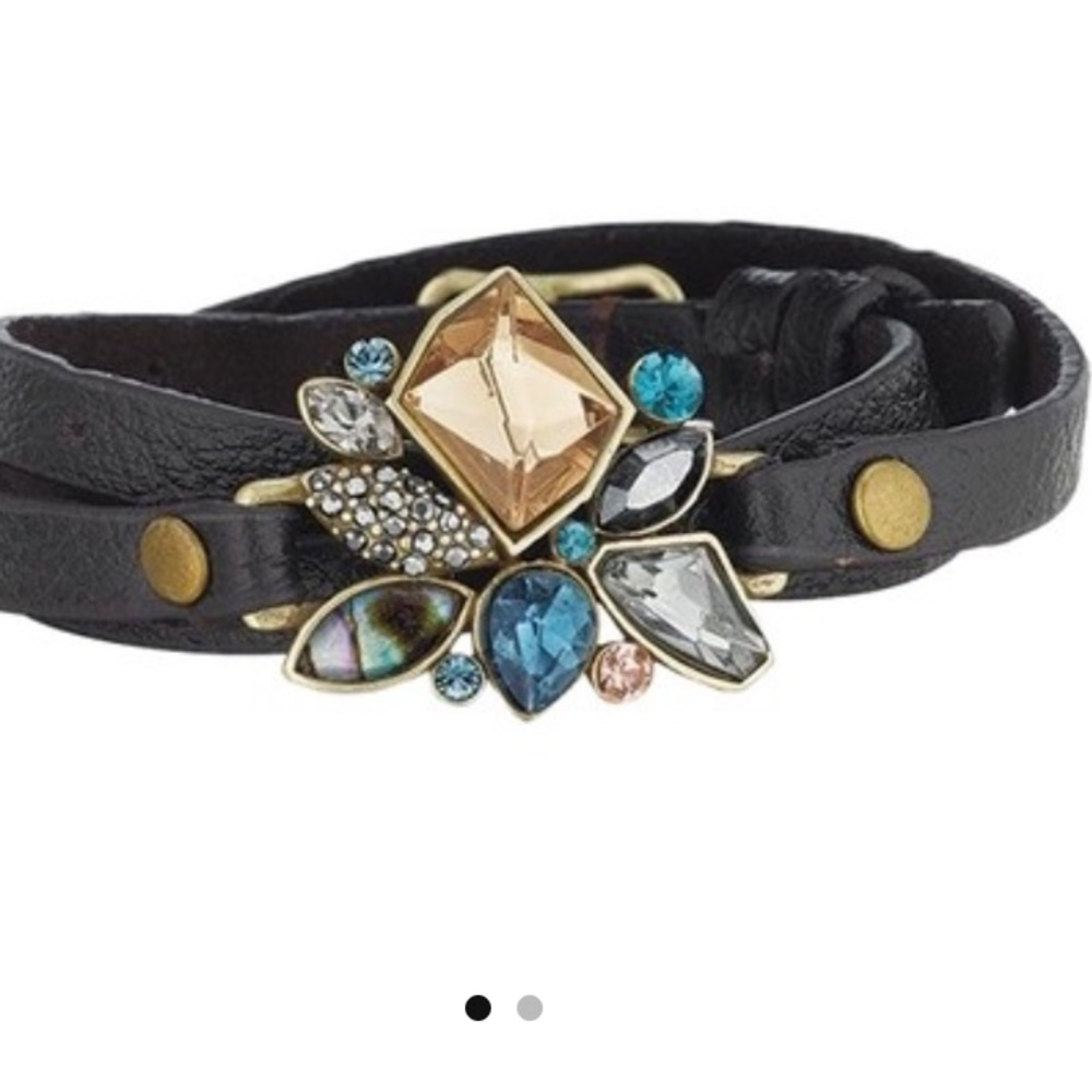 Sunset on the Seine leather wrap bracelet