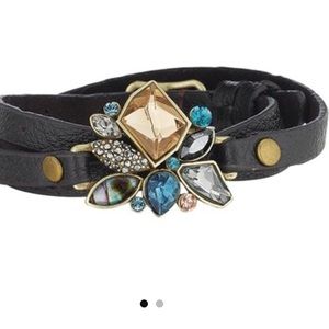 Sunset on the Seine leather wrap bracelet