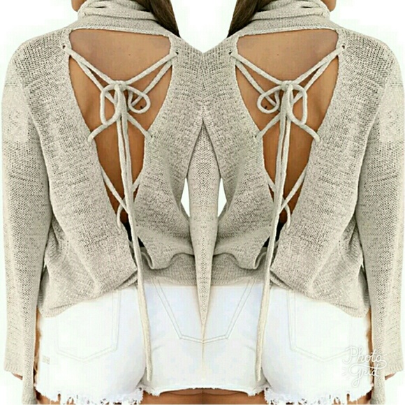 ✔SALE✔💕4 LEFT💕SEXY LITE WT TIE BACK BELL SLV TOP - Picture 3 of 5