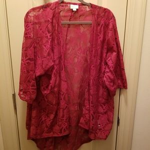 NWOT Lularoe burgundy lace medium Lindsay