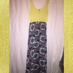 Yellow And Multicolor Maxi Dress