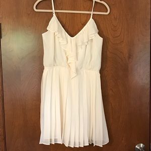 White pleat dress