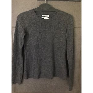 100% CASHMERE GRAY SWEATER - Ellen Tracy Size Sm