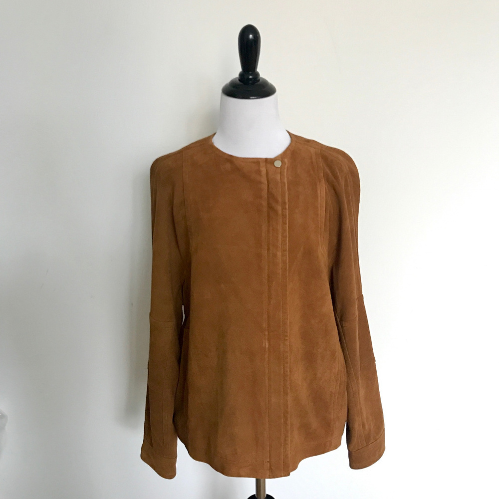 Vince Suede Tan Leather Jacket Size XS/S