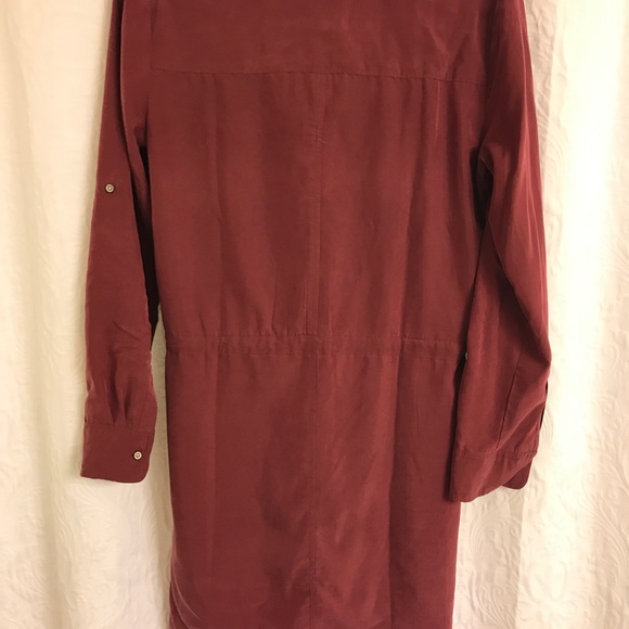 Lou & Grey Burgundy Shirtdress size M (LOFT) - Picture 5 of 7