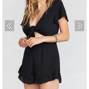 Show Me Your MuMu Riviera Romper Black crisp