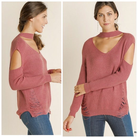ARRIVED Rose cut out deconstructed sweater!! - Picture 2 of 2