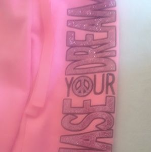 Justice flouresecnt pink Dream chaser Sweat pants