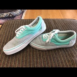 Teal & gray vans